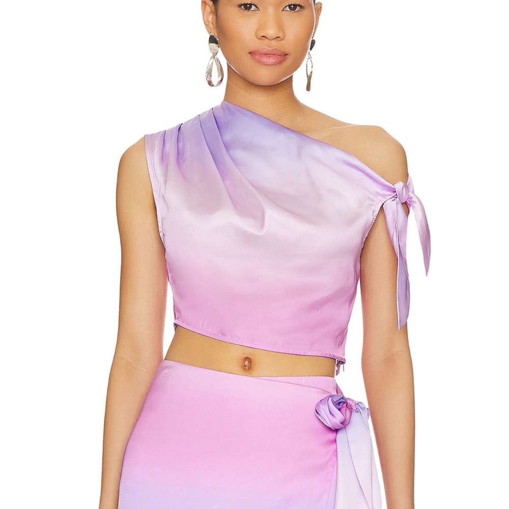 Lovers + Friends Purple and Pink Skirt Set